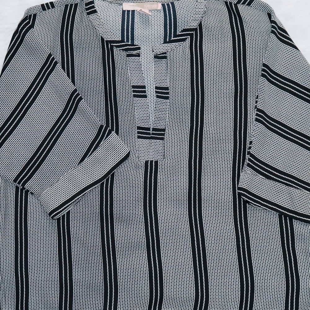 Black & White Pine Striped Blouse x F21